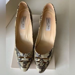 Jimmy Choo Snake Print Heel - 40.5